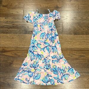 Lilly Pulitzer Blue and Pink Floral Kids Dress